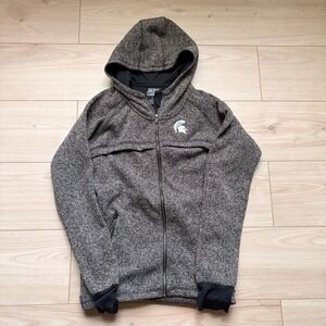 Box Seat Michigan State University MSU Spartans Zip Up Hoodie Sweater Mens Large